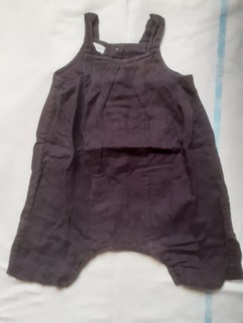 Salopette prune petites bretelles