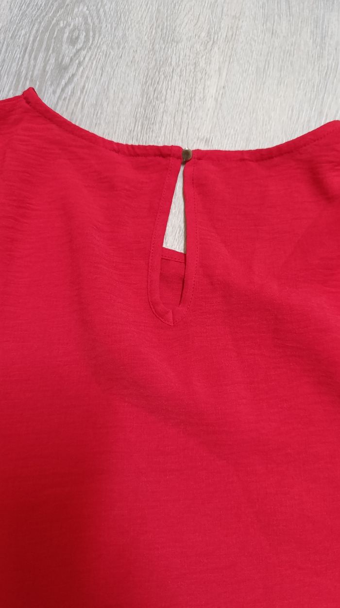 T shirt rouge femme manches bouffantes - photo numéro 7
