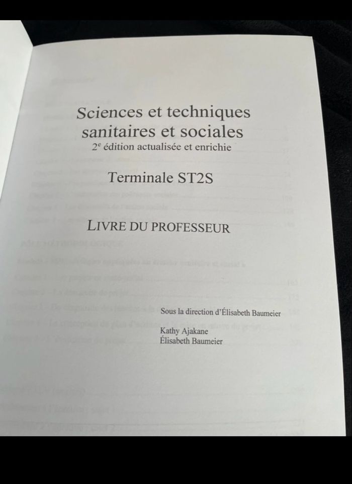 Sciences et techniques sanitaires et sociales Livre Du Professeur 2e édition Terminale ST2S - photo numéro 6