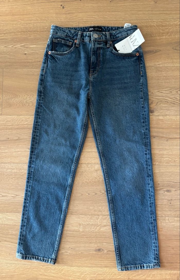 Pantalon jean mom Zara taille haute S - photo numéro 6