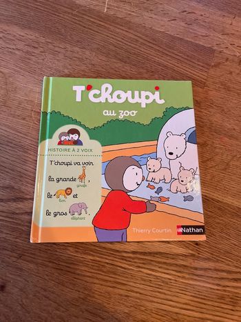 Livre une histoire à deux voix Tchoupi au zoo Numéro 5