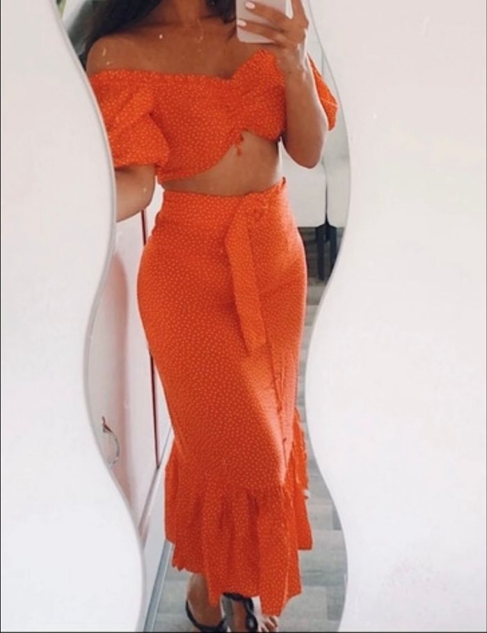 Ensemble Zara jupe rouge