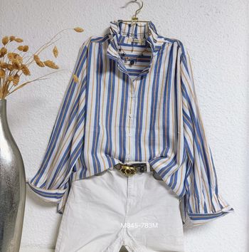 Blouse bleue doré oversize taille M 🌸