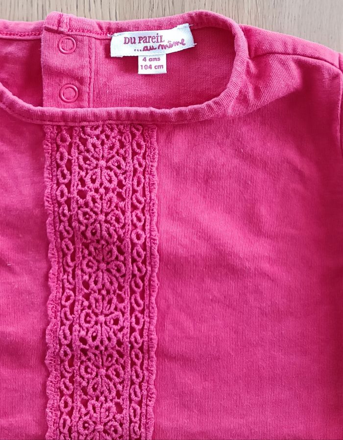 T-shirt manches longues Du Pareil Au Même 4 ans 104 cm fille - photo numéro 4
