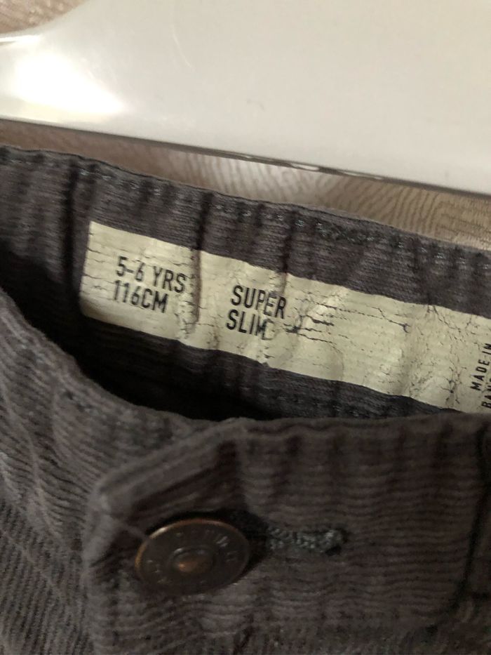 Pantalon velours gris 5/6 ans Denim & Co - photo numéro 3