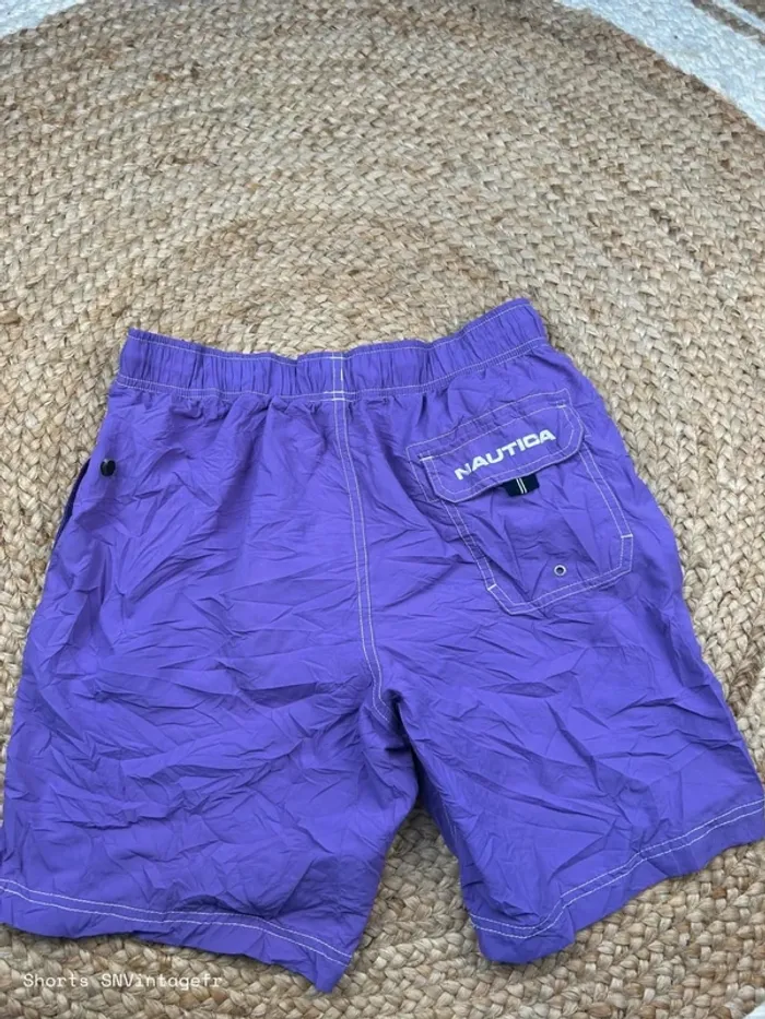 Short de Bain Nautica Homme Violet | Taille S | Très Bon État | Swimwear Vintage | SM733 - photo numéro 2