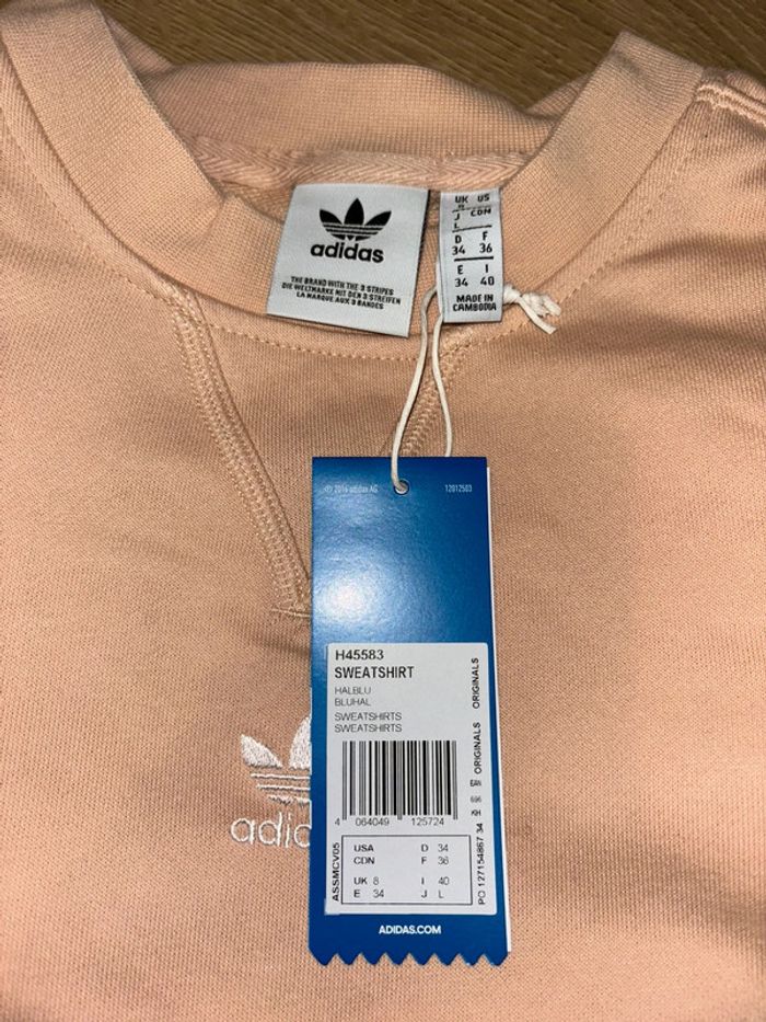 Pull femme Adidas rose pale hiver - photo numéro 2