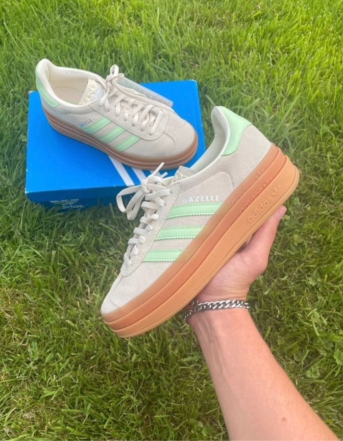 Adidas Gazelle Semi Green Spark Cream White - 37 1/3 - photo numéro 2