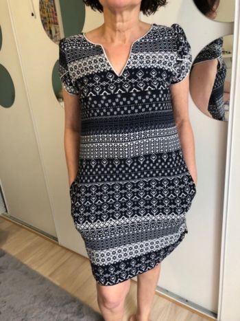 Robe naf naf marine et blanc