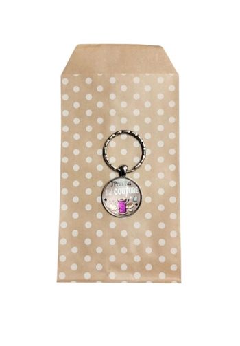 Porte-clés cadeau " Super Maîtresse " avec pochette cadeau
