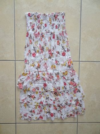 robe sans bretelles fleurie