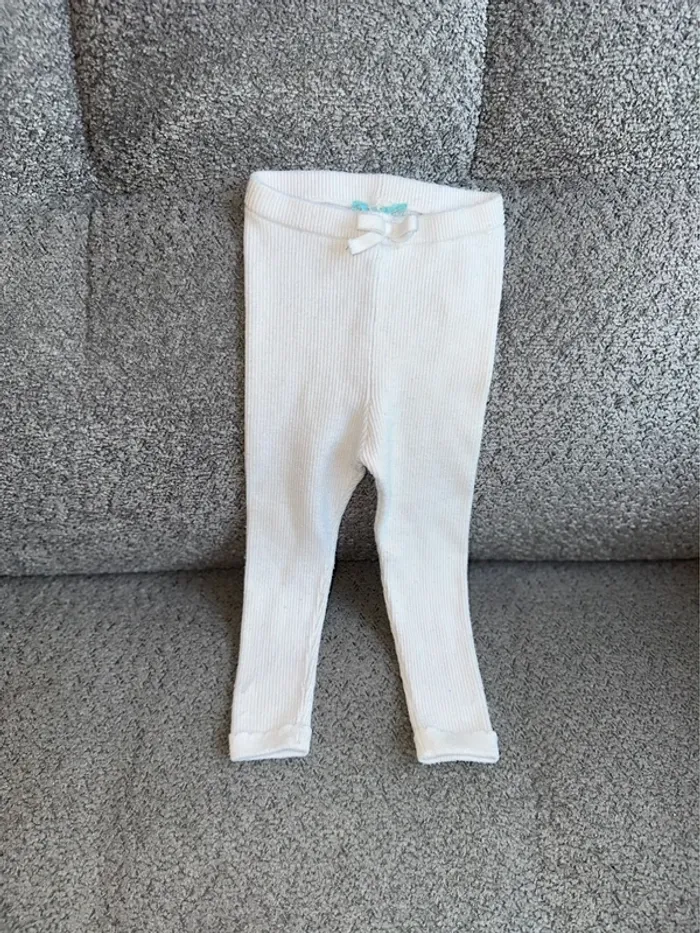 Legging chaud blanc côtelé Obaïbi