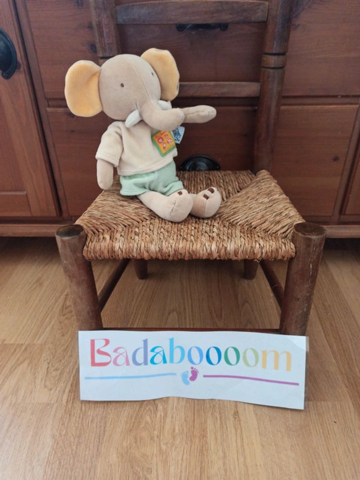 Doudou éléphant moulin roty les loustics tbe - photo numéro 2