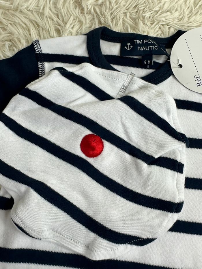 Combishort et béret Tim pouce le nautic taille 6 mois - photo numéro 2