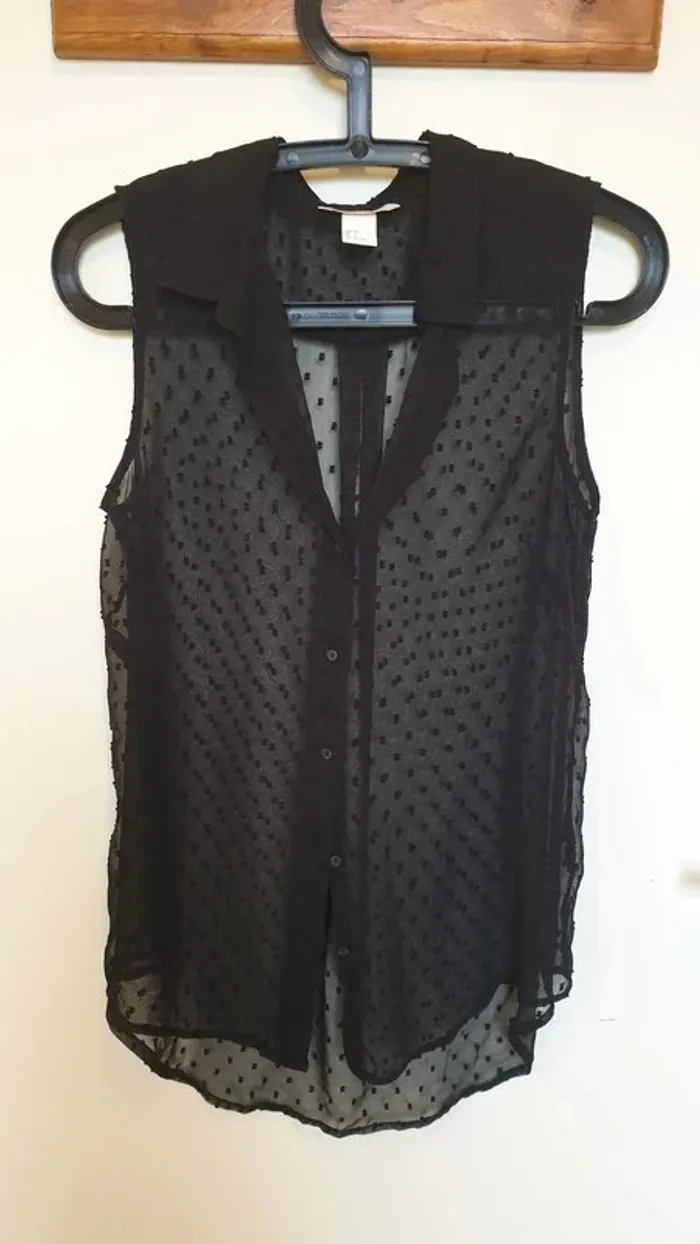 Blouse sans manches noire - photo numéro 3