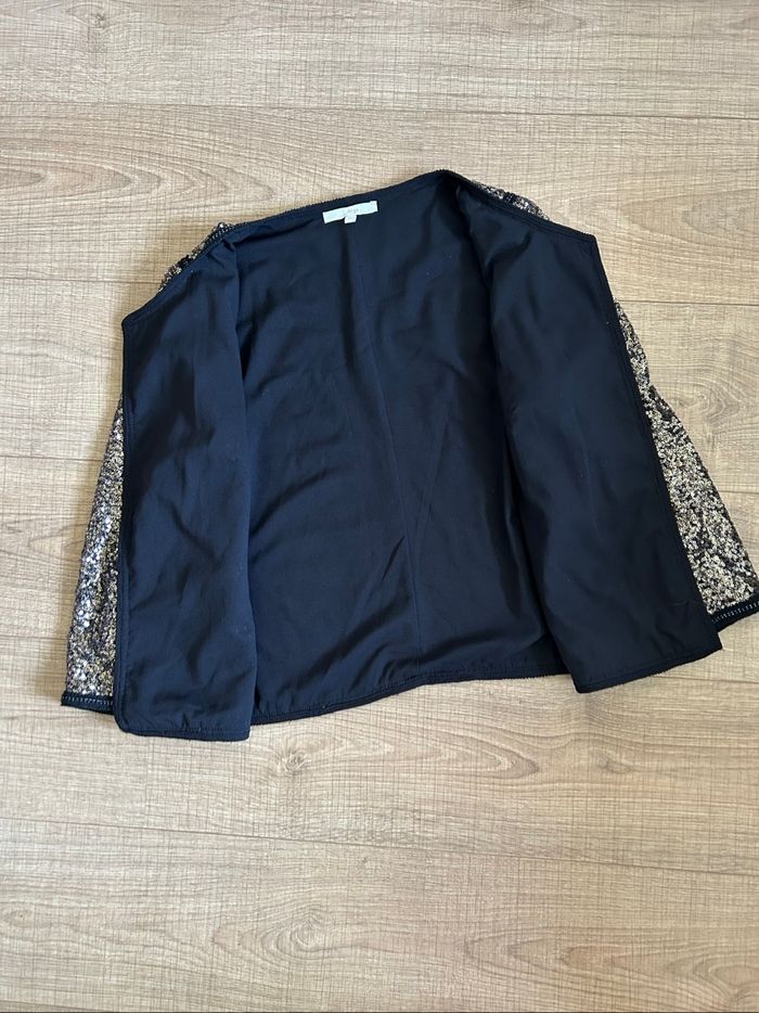 Veste dorée et noire en sequins An’ge taille 1 jamais portée - photo numéro 8