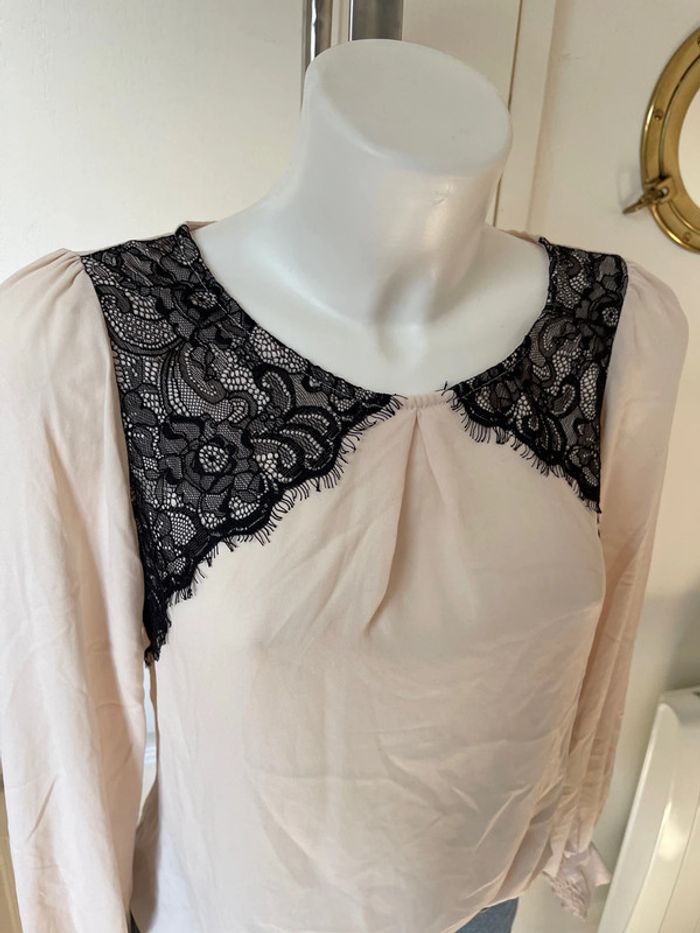 Blouse beige dentelle - photo numéro 4