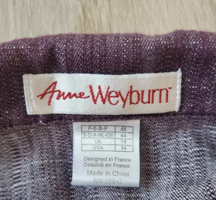 Veste blazer violet Anne Weyburn Taille 40 42 - photo numéro 5