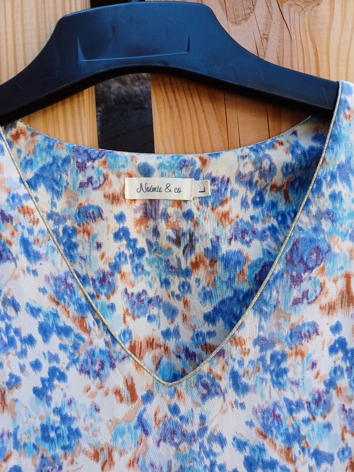 Jolie robe à manches courte imprimé aquarelle Noémie & co - photo numéro 3