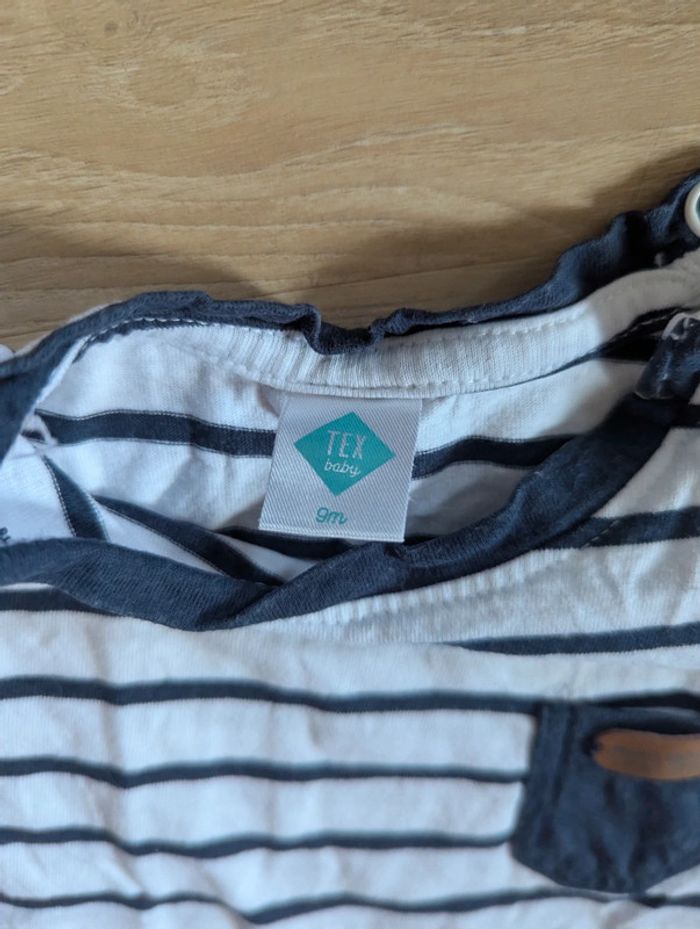 T-shirt Tex 9 mois rayé - photo numéro 3