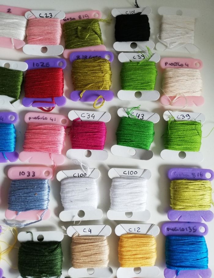 Lot de 55 fils coton point de croix point compté ou autre - photo numéro 3