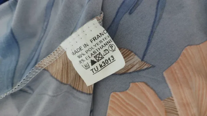 Robe longue fluide fendue et imprimée manches courtes taille unique - photo numéro 8