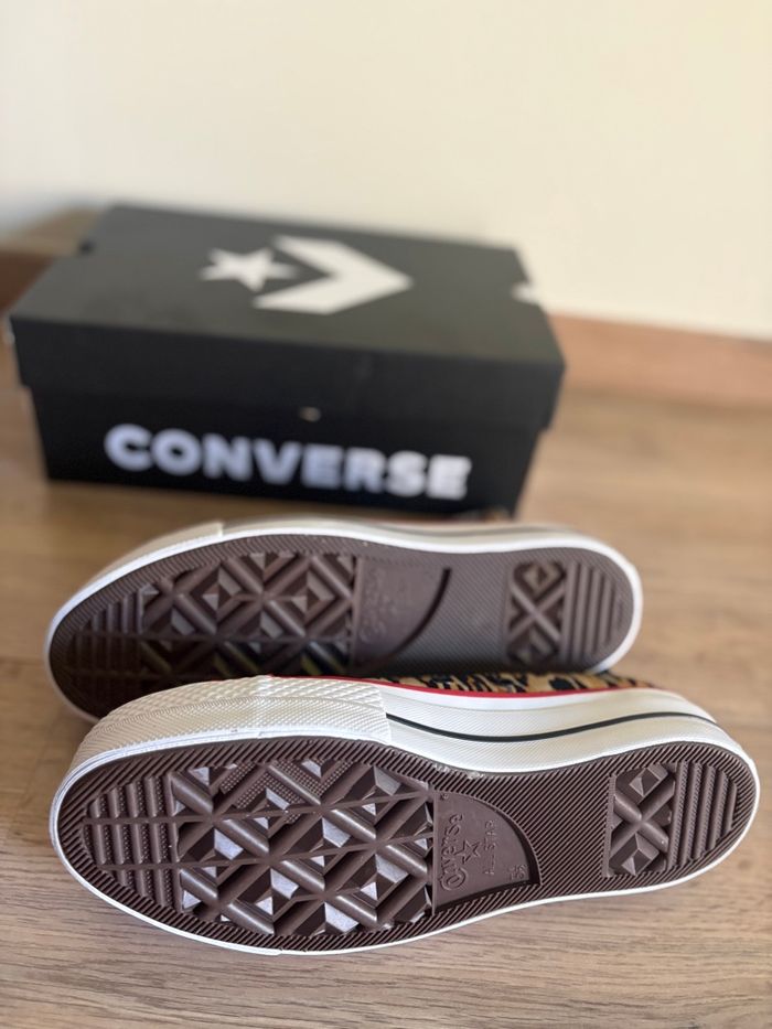 🐆 Converse Chuck Taylor All Star – Imprimé Léopard – Neuves – T38 - photo numéro 3