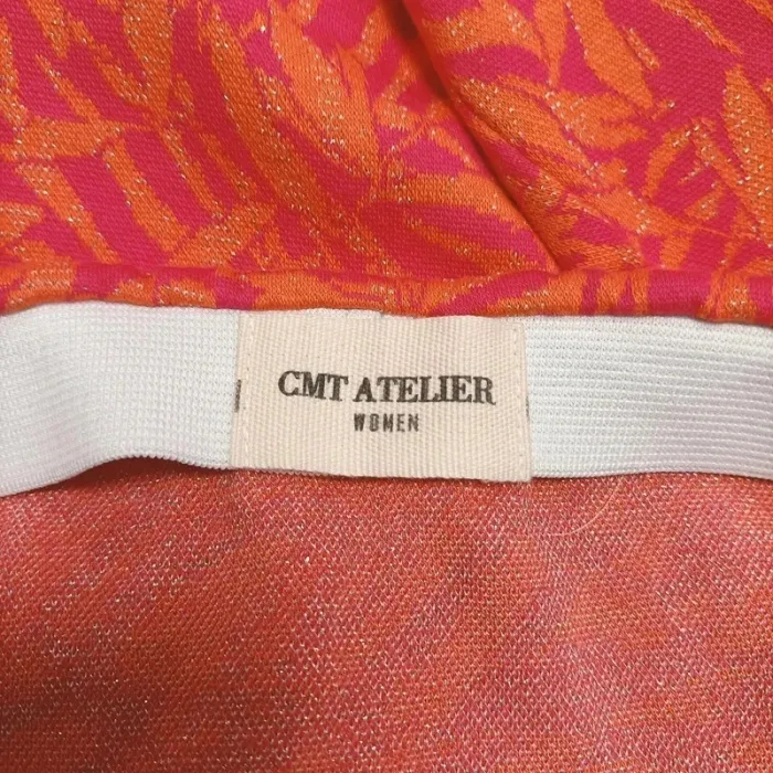 Ensemble Tee-shirt + jupe rose/orange à motif feuillage - Taille M - A309 - photo numéro 13