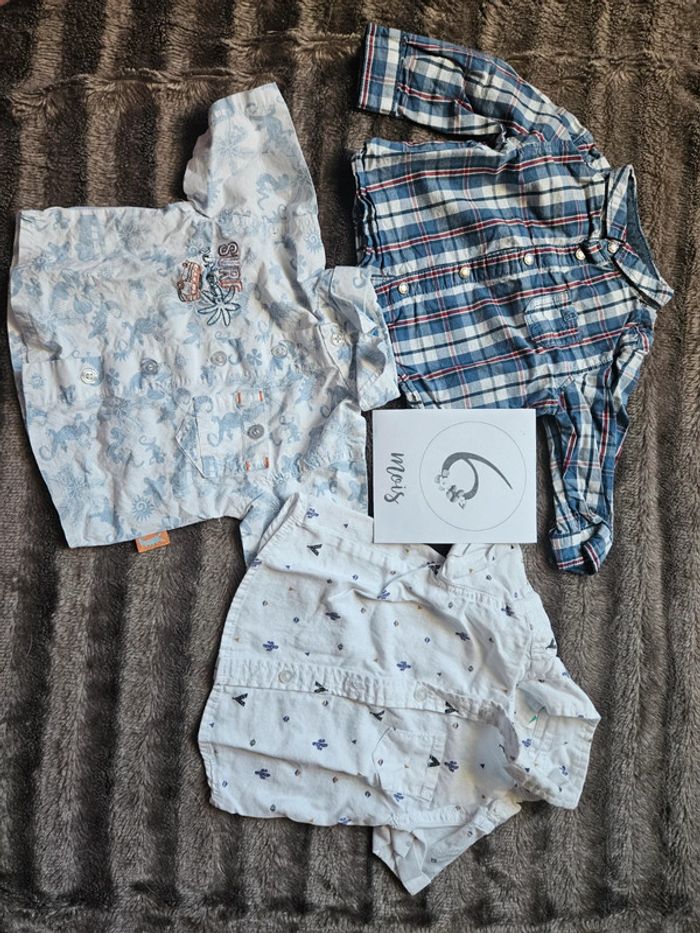 Lot chemises garçon 6 mois