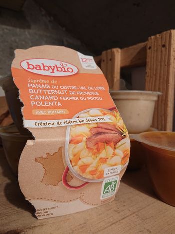 Pots Babybio Suprême de panais, butternut, canard et sa polenta 12 mois x 2