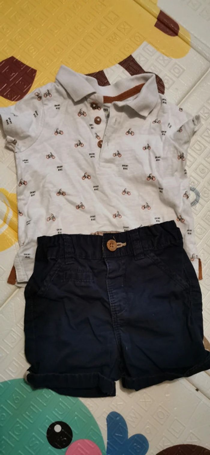 Ensemble tee shirt short