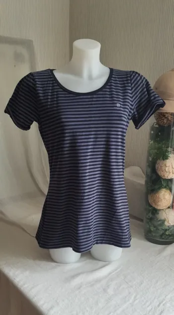 Tee-shirt femme rayé "Domyos" taille L
