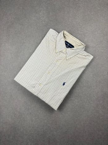 Chemise shirt Ralph Lauren à carreaux blanc/noir taille XL