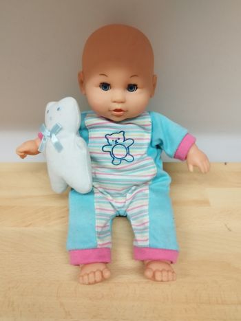 Poupée Souple avec son petit doudou
Longueur 28 cm