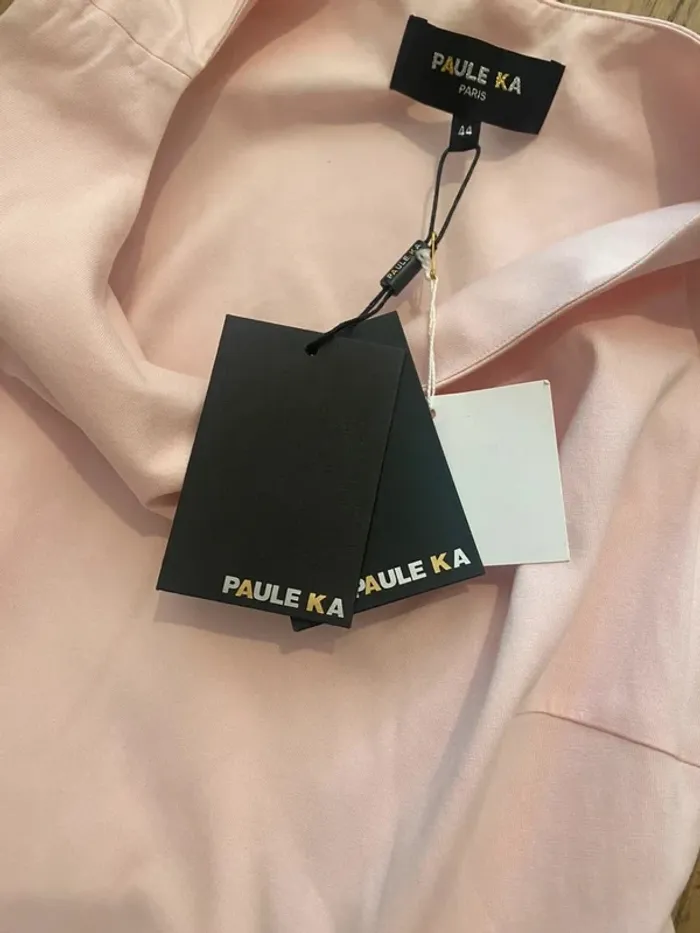 Robe sans manche effet 2 pièces rose Paule Ka taille 44 - photo numéro 4