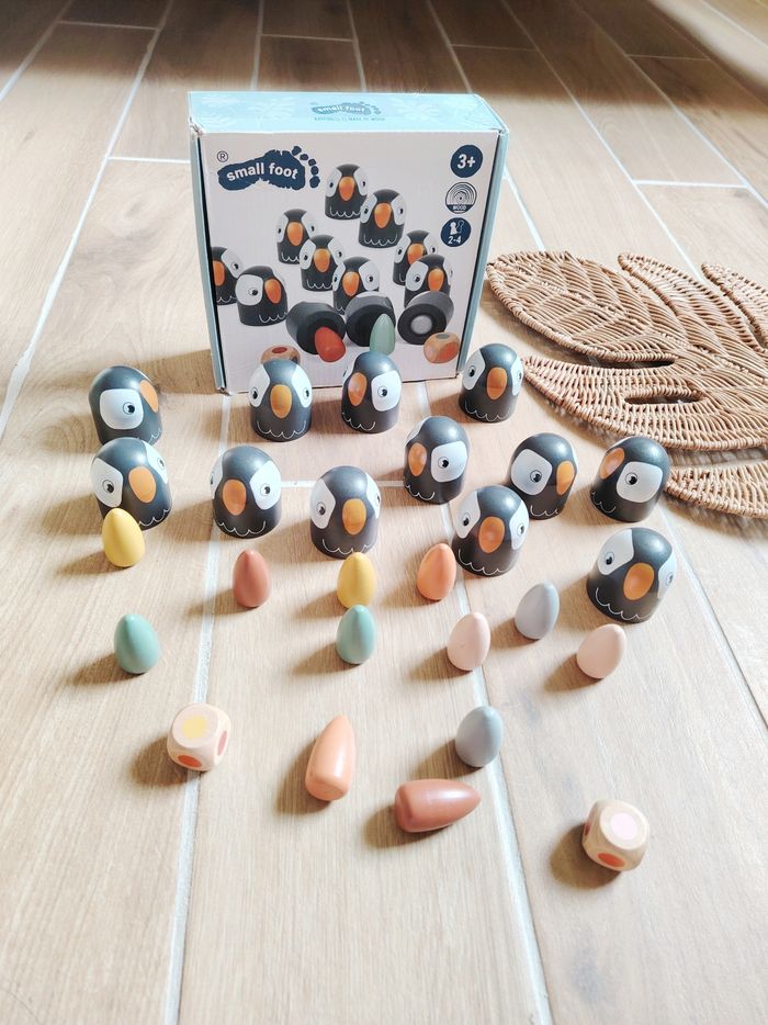 🐧Jeu de Mémorisation Les pingouins en bois marque Small foot