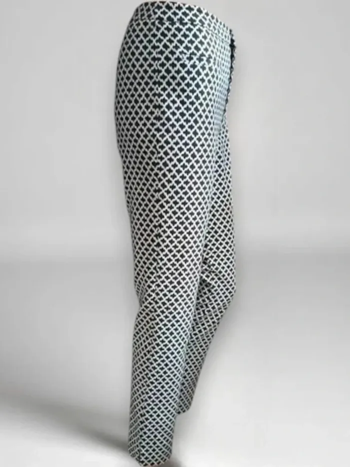Magnifique pantalon Manigance ,coupe slim taille haute noir blanc croisé ni d'abeille ,stretch - photo numéro 6