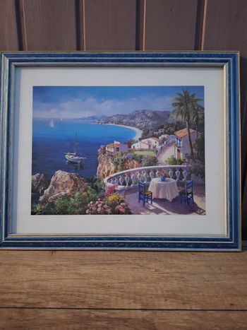 Cadre paysage méditerranéen 33,5 x 27,5 cm