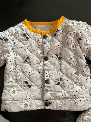 Veste bébé avec gant 6 mois fait main