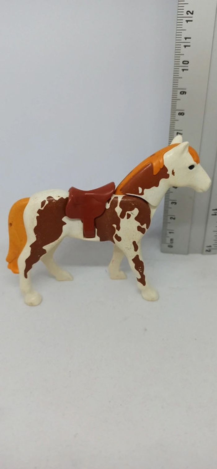 Cheval blanc et marron avec poulain playmobil - photo numéro 4