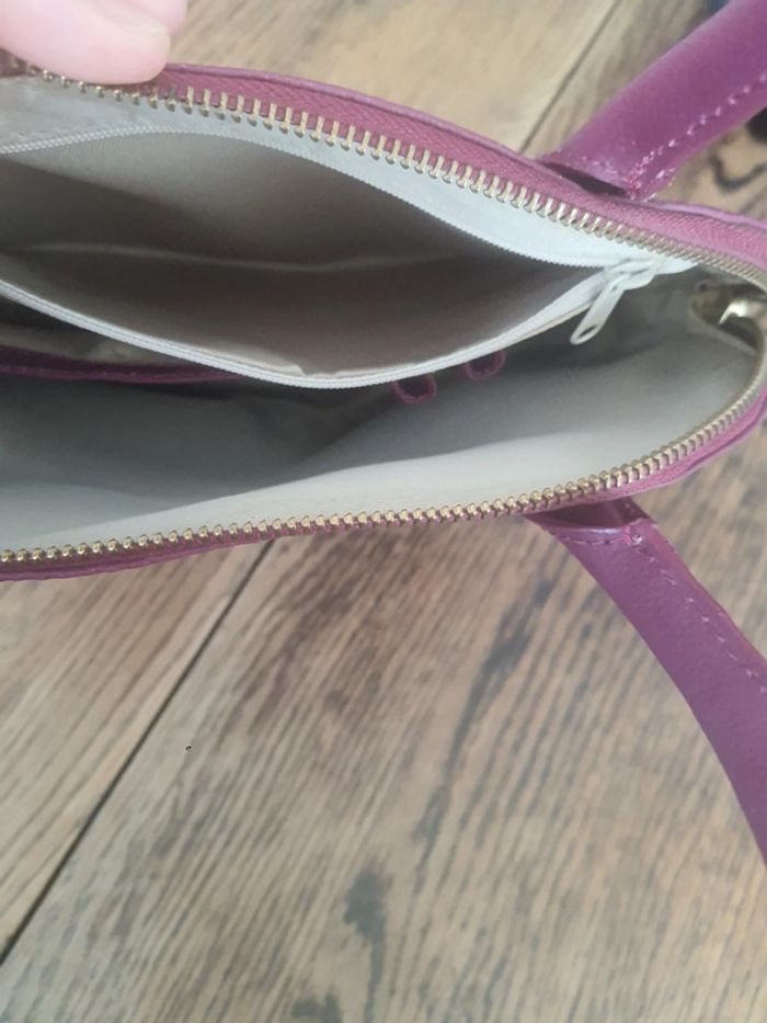 Jolie sac à main No Stress en cuir Violet - photo numéro 18