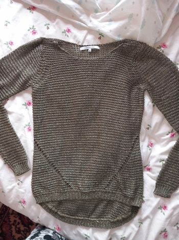 Pull effet maille kaki