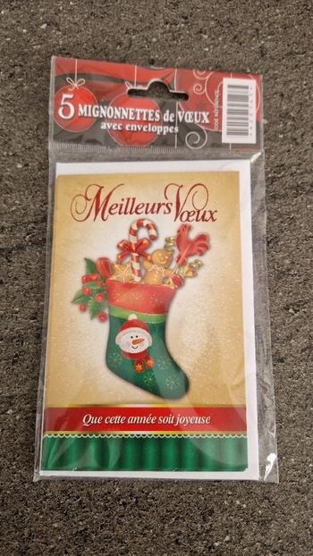 5 cartes de vœux + enveloppes