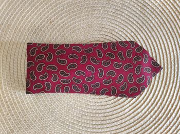 Cravate bordeaux en soie Old River