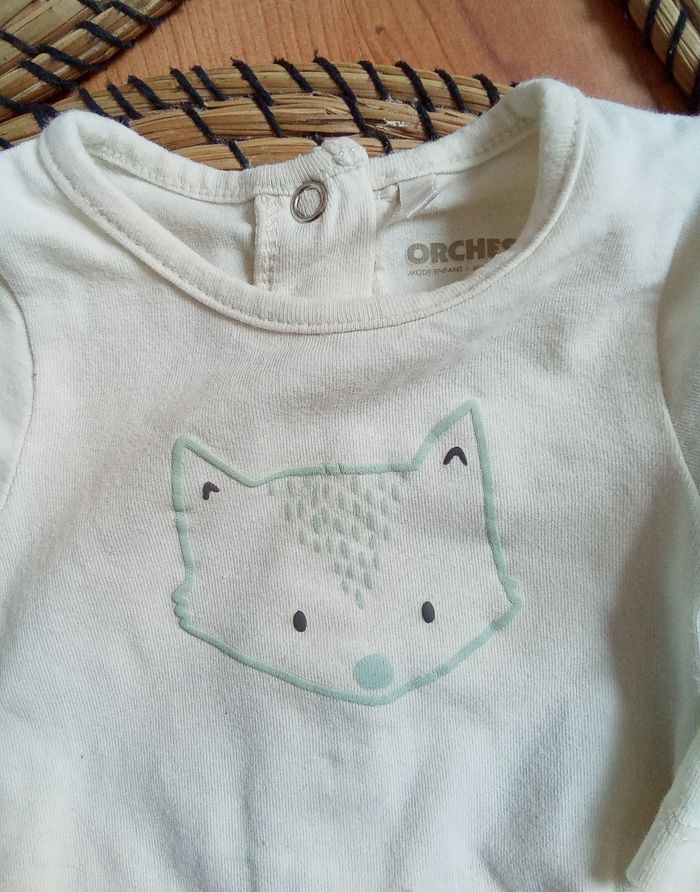 Ensemble pantalon + body + chapeau + tee shirt offert Orchestra taille 1 mois - photo numéro 4