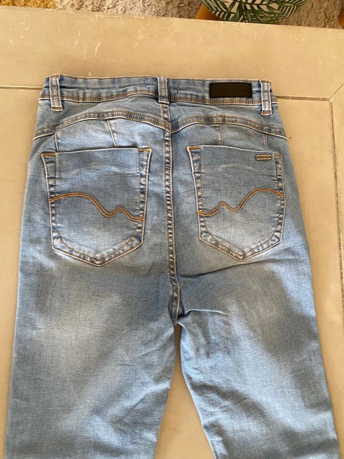 Jeans bleu slim skinny taille haute Liberto taille 36 - photo numéro 13