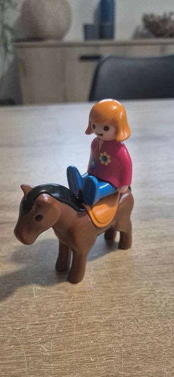 Cheval + personnage Playmobil 1 2 3