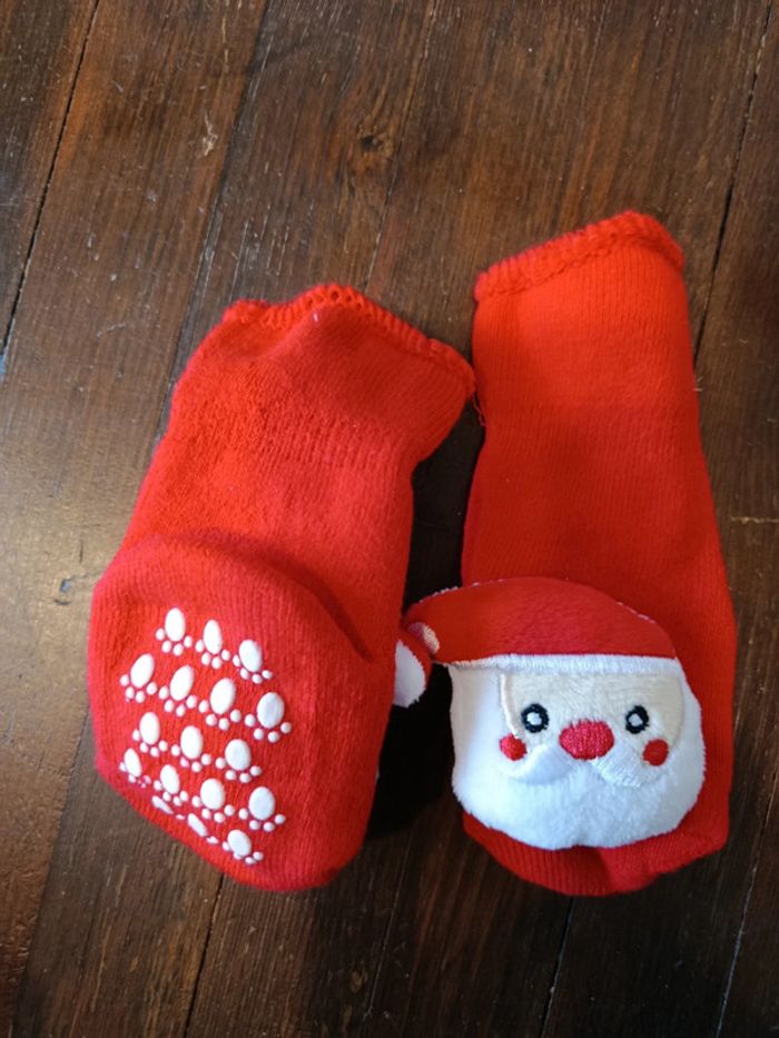 Chaussette bebe noel - photo numéro 2