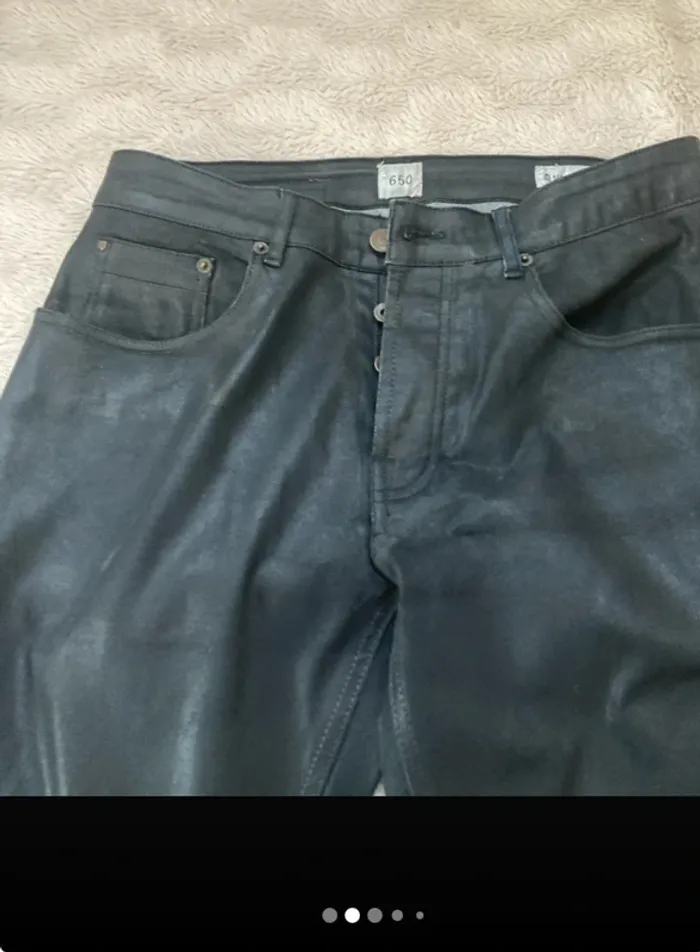 Pantalon jeans Serge blanco 42 Modèle 650 Imitation cuir - photo numéro 2