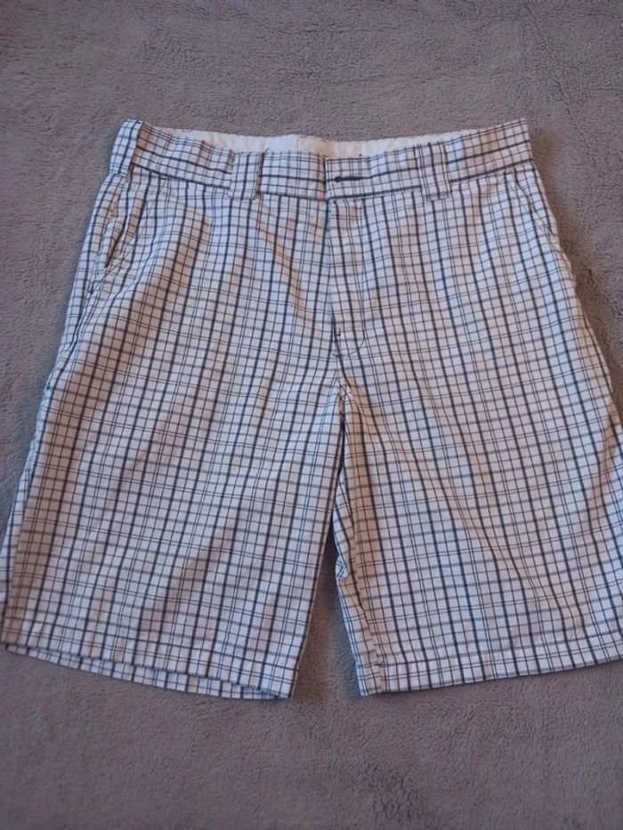 Short Oversized Dickies Vintage Blanc à carreaux (n°13) - photo numéro 3